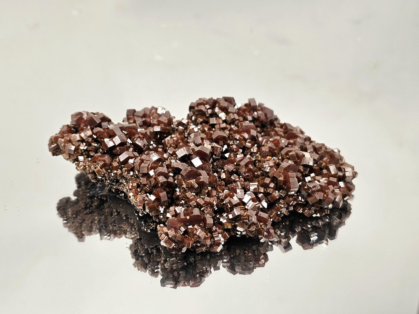 Rare Moroccan Vanadinite mineral specimen.