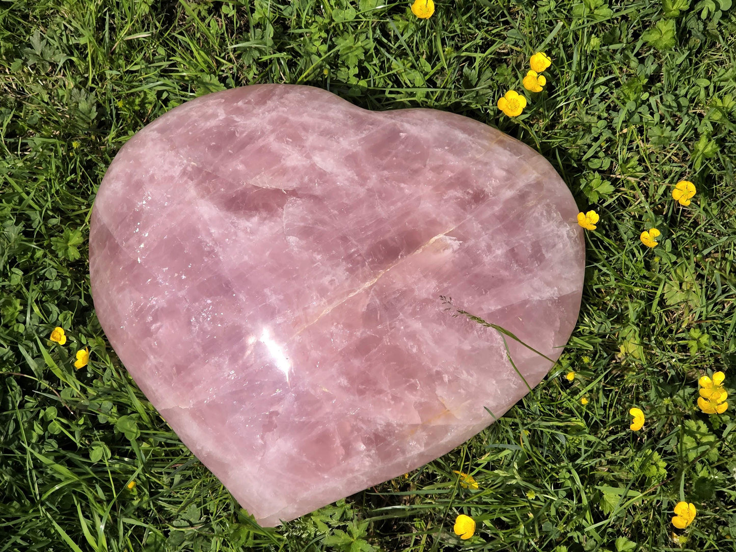 Radiant heart with delicate pink hue