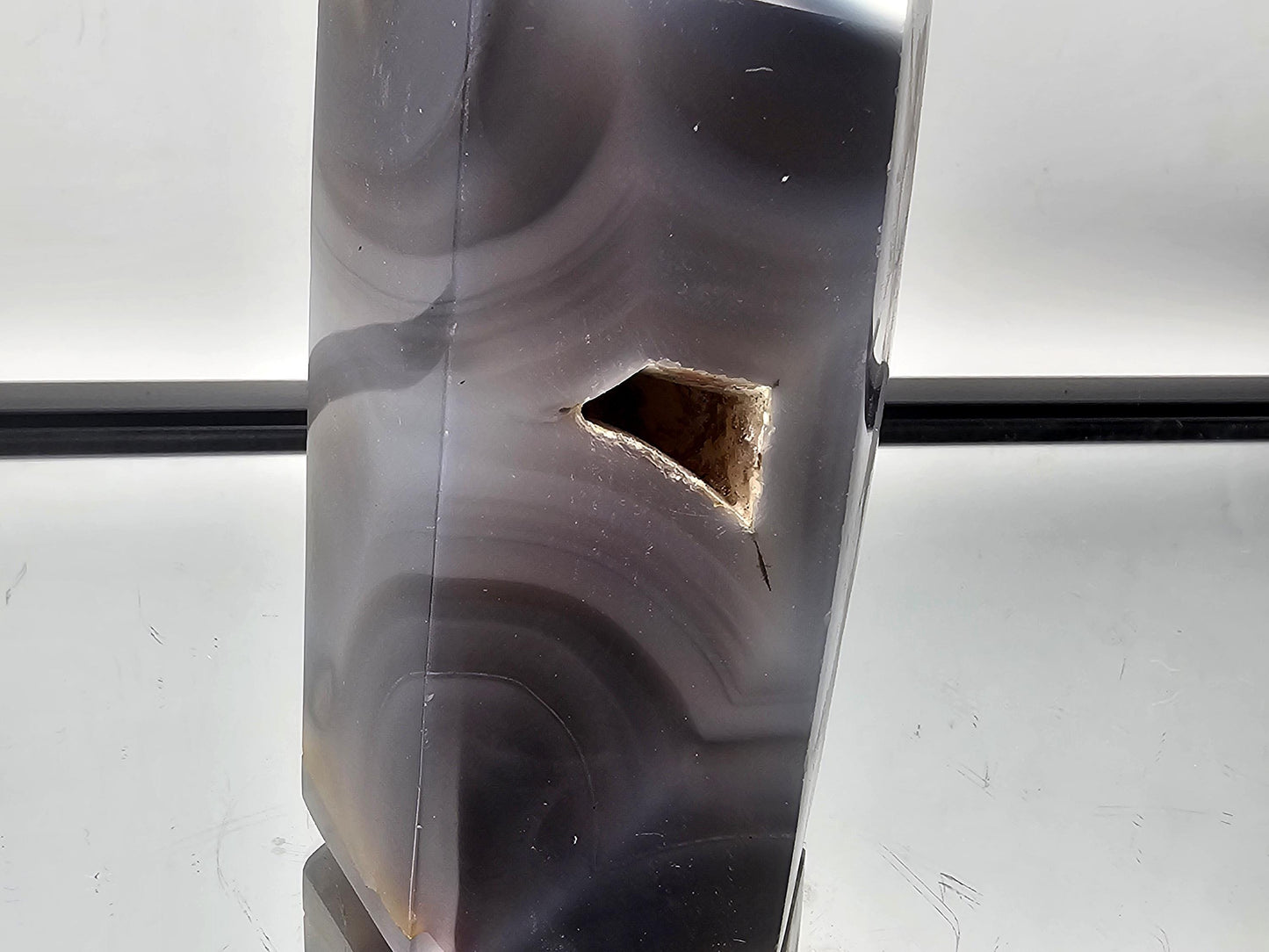 Large Orca Agate crystal point for collectors and healers.