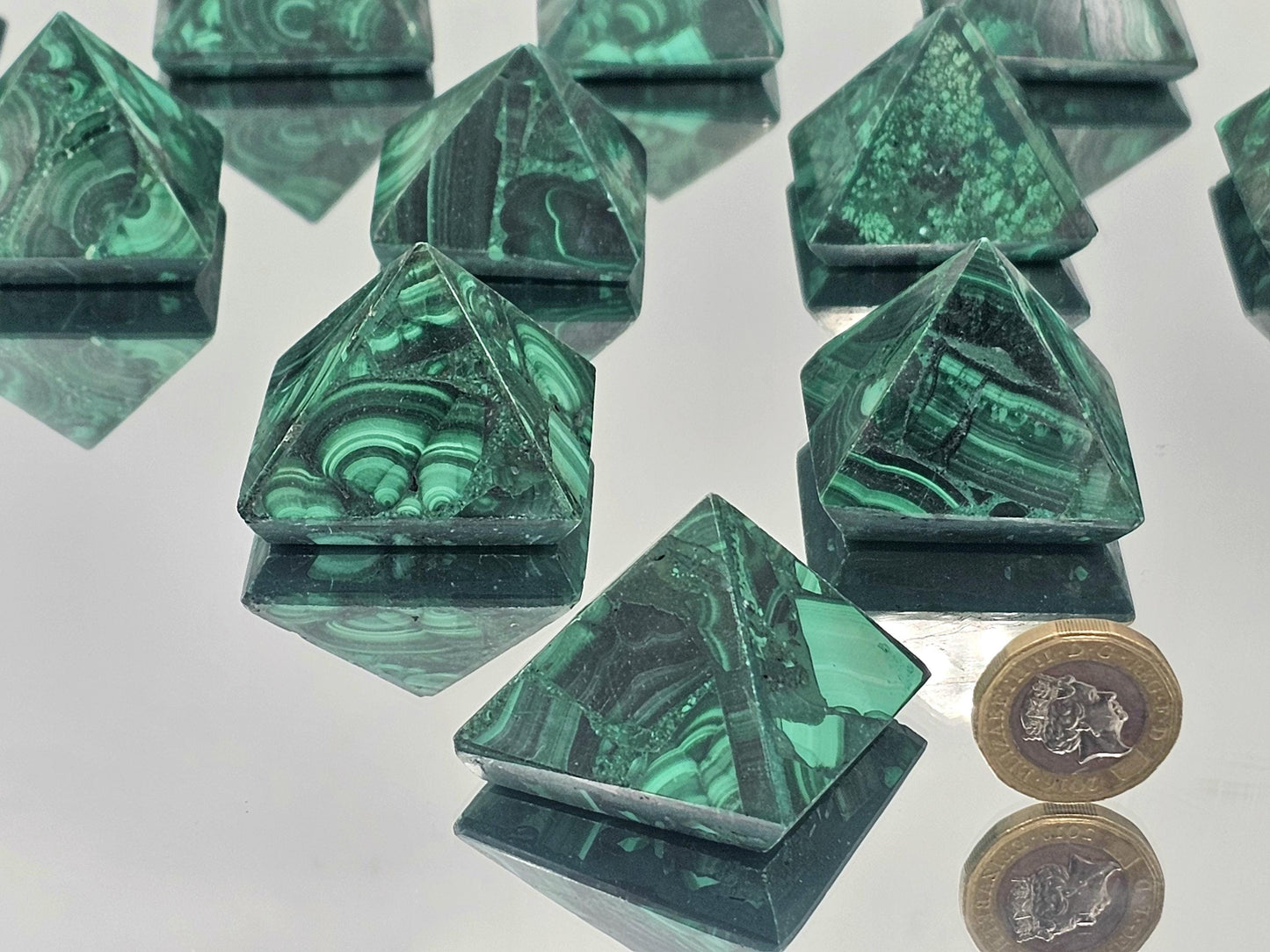 small crystals malachite crystal pyramid