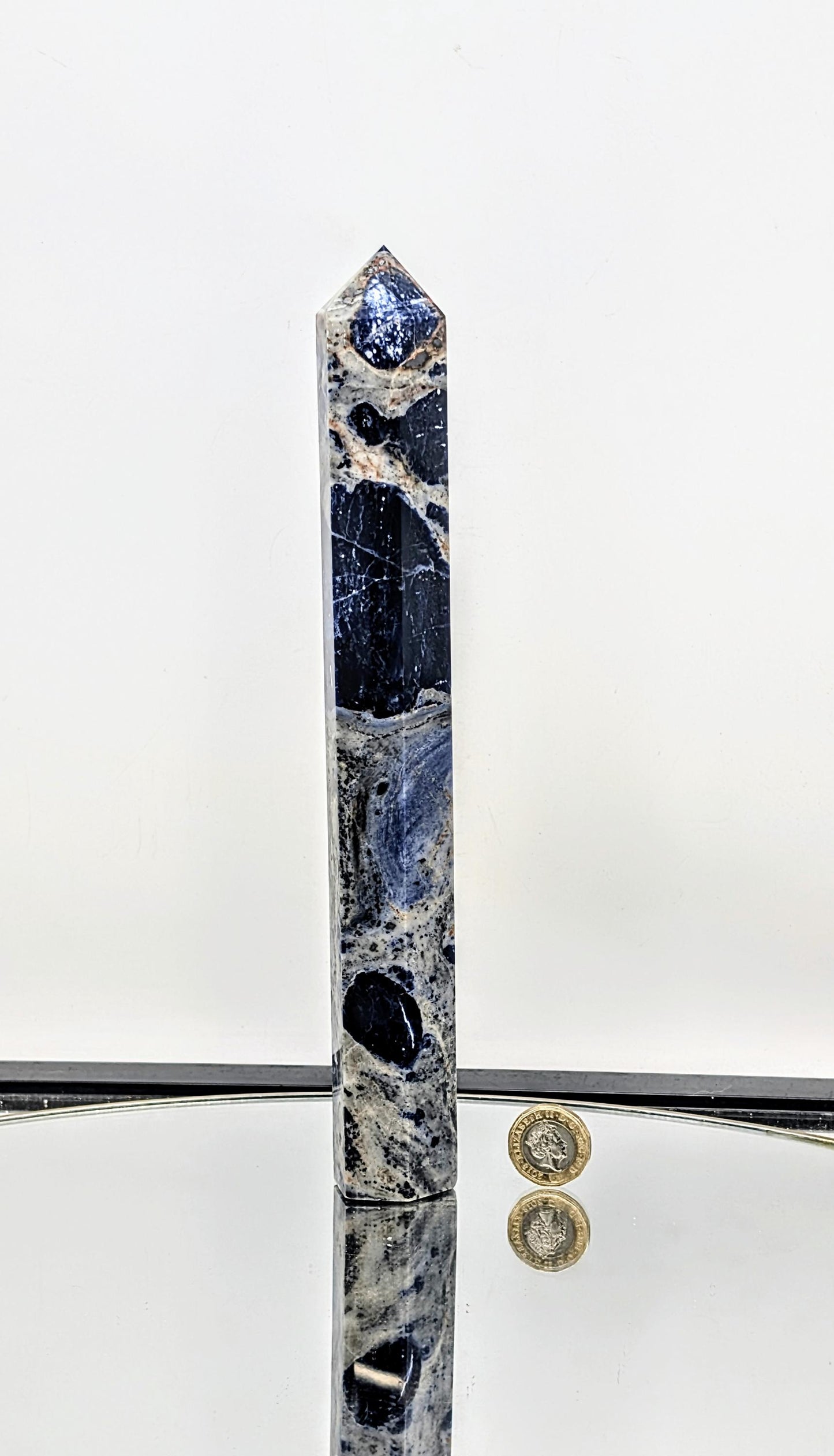 Modern home décor centerpiece – polished Sodalite crystal.