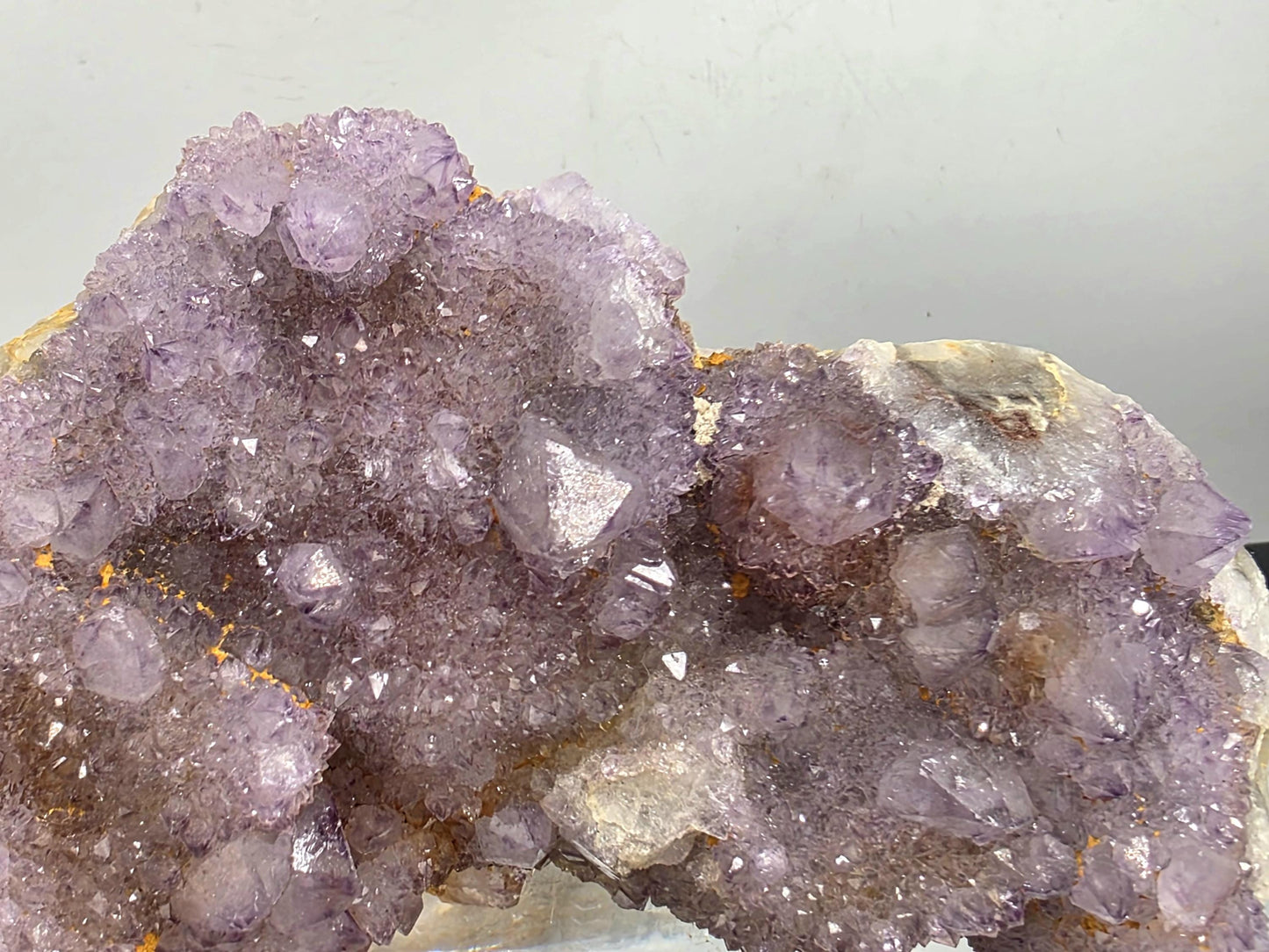 Sparkling Spirit Amethyst crystal for display.