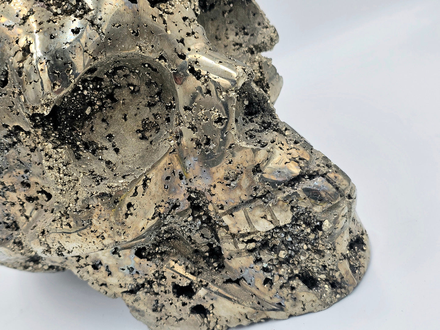 high quality pyrite crystal skull