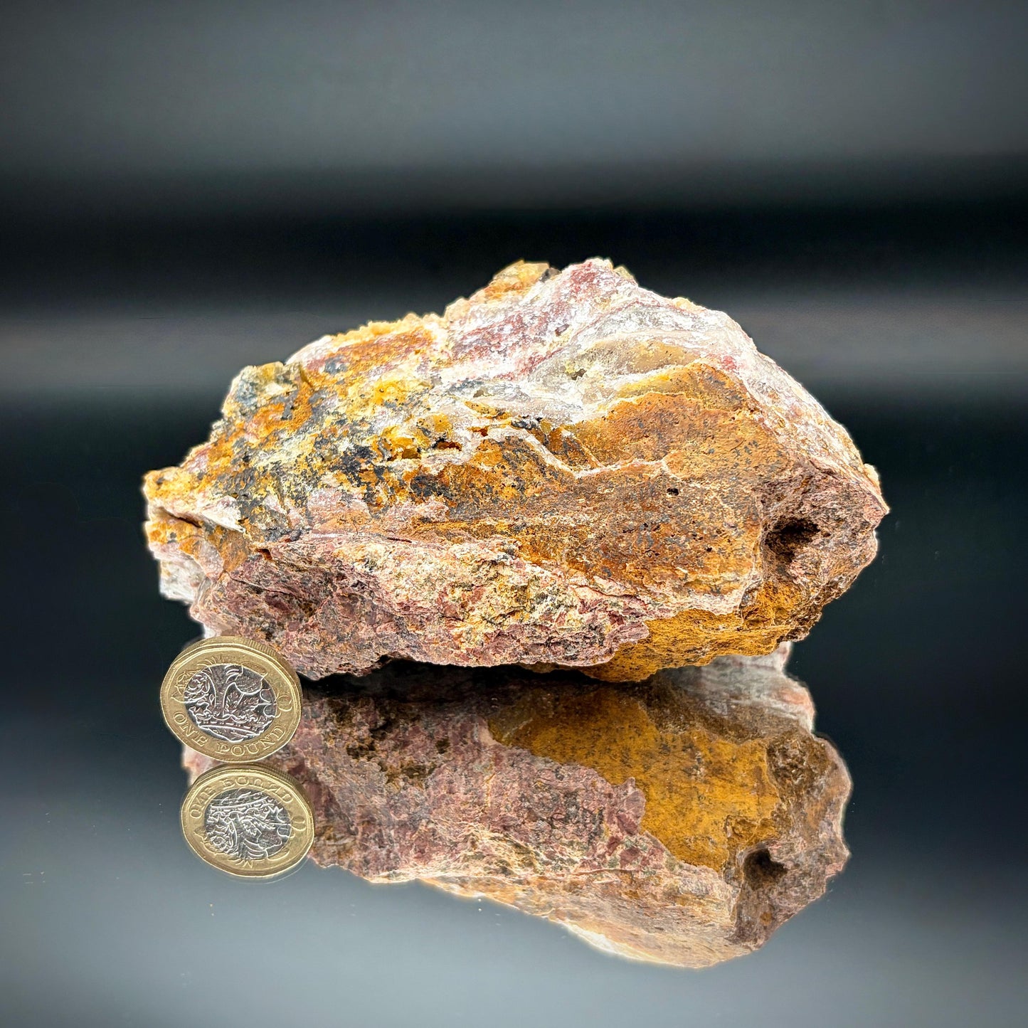 Collector-quality Golden Fluorite display piece.