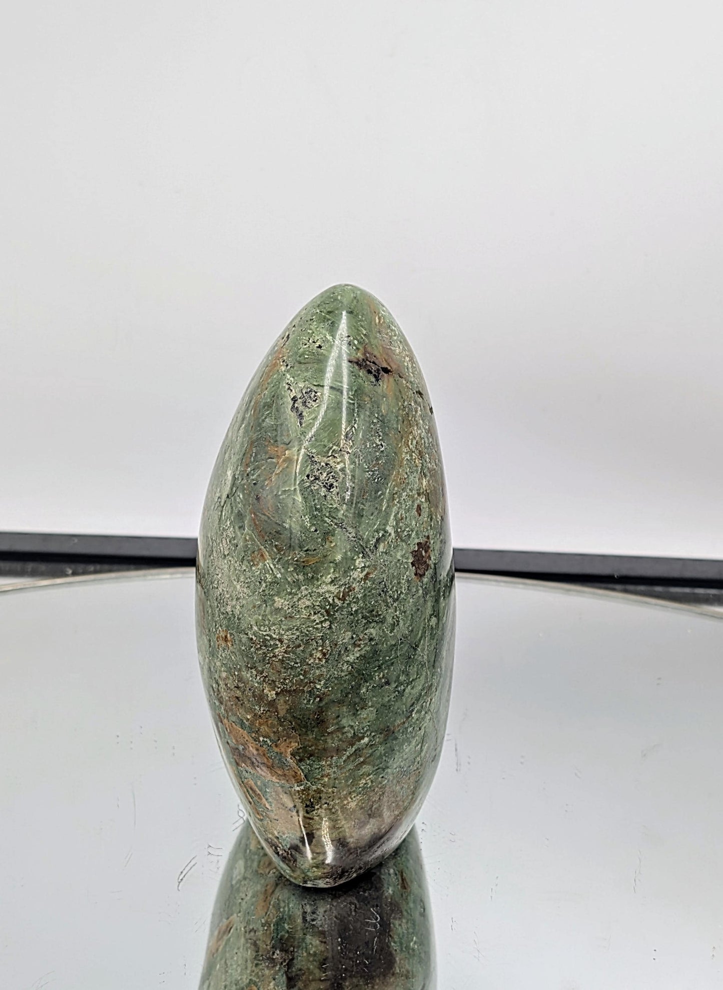 Deep green Chrysoprase freeform for collectors.