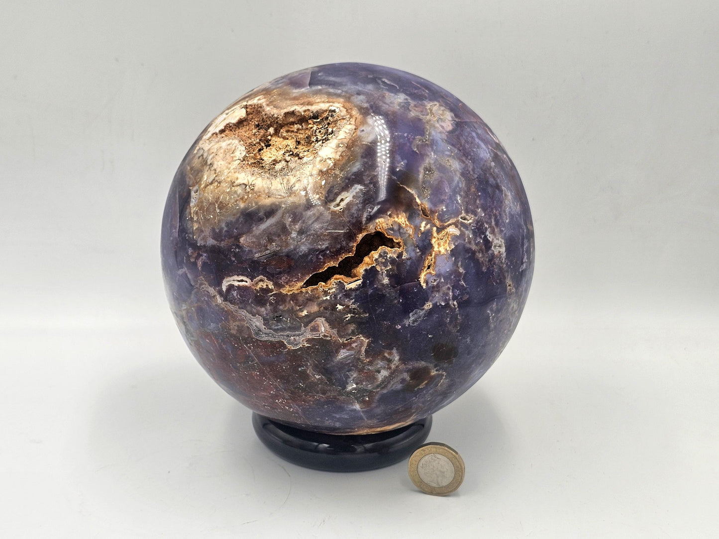 violet agate crystal sphere as a timeless art piece for crystal collectors