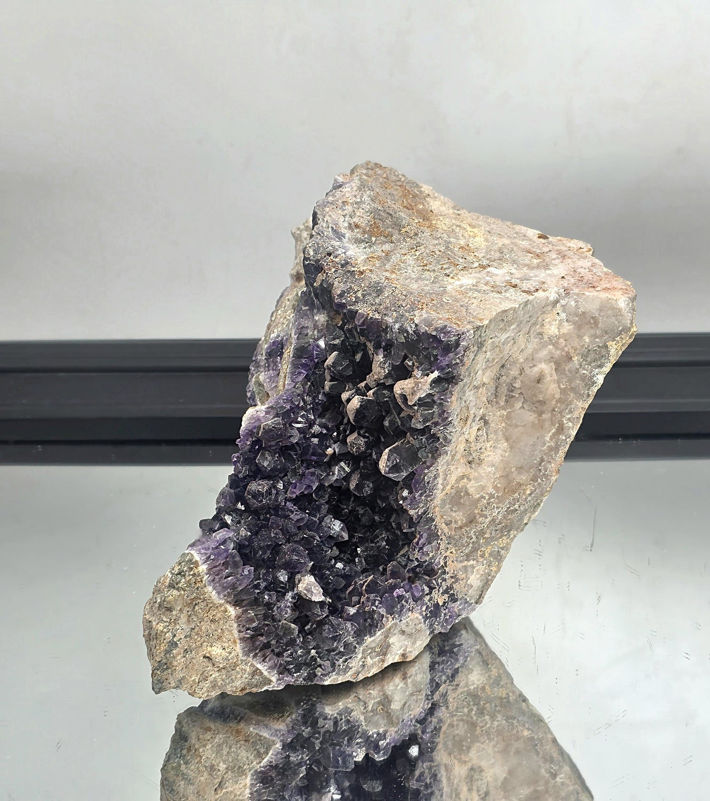 large Mapatizya amethyst cluster with violet tones.