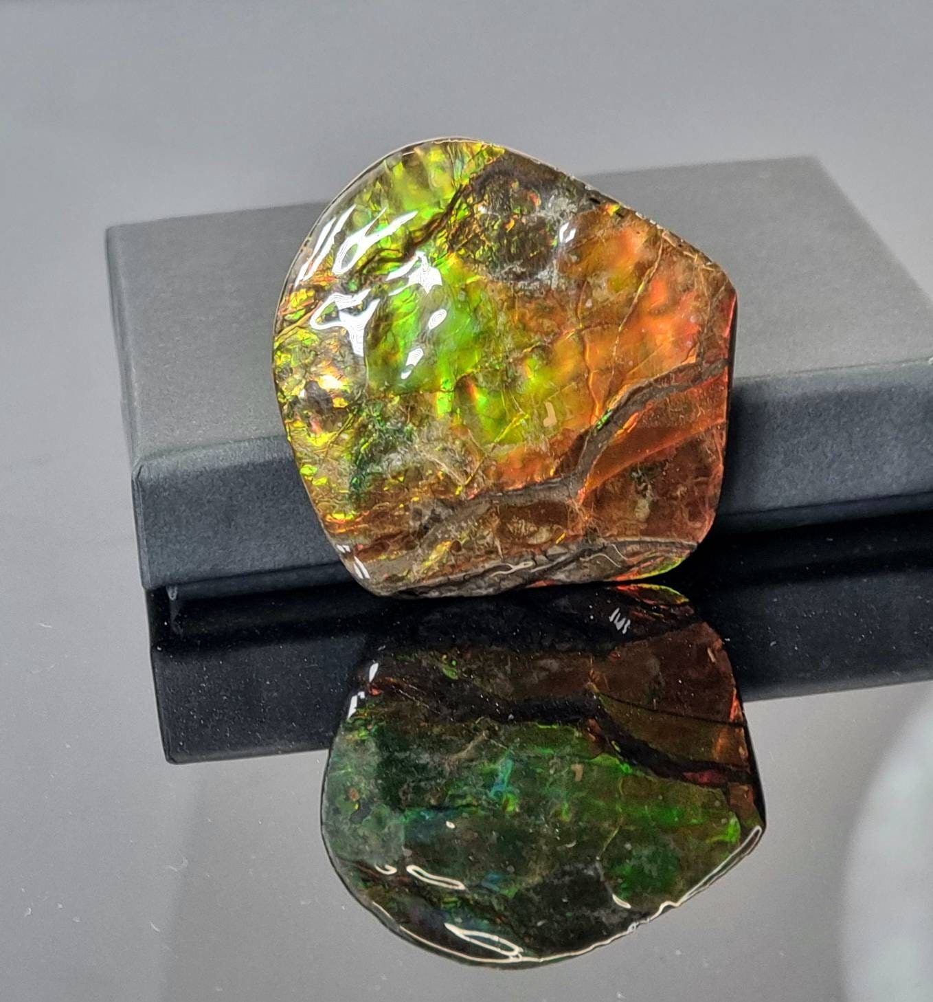30ap) Ammolite Crystal Gemstone