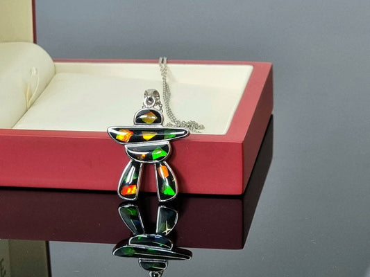 Ammolite Gemstone Necklace Luxury Gift unique necklace