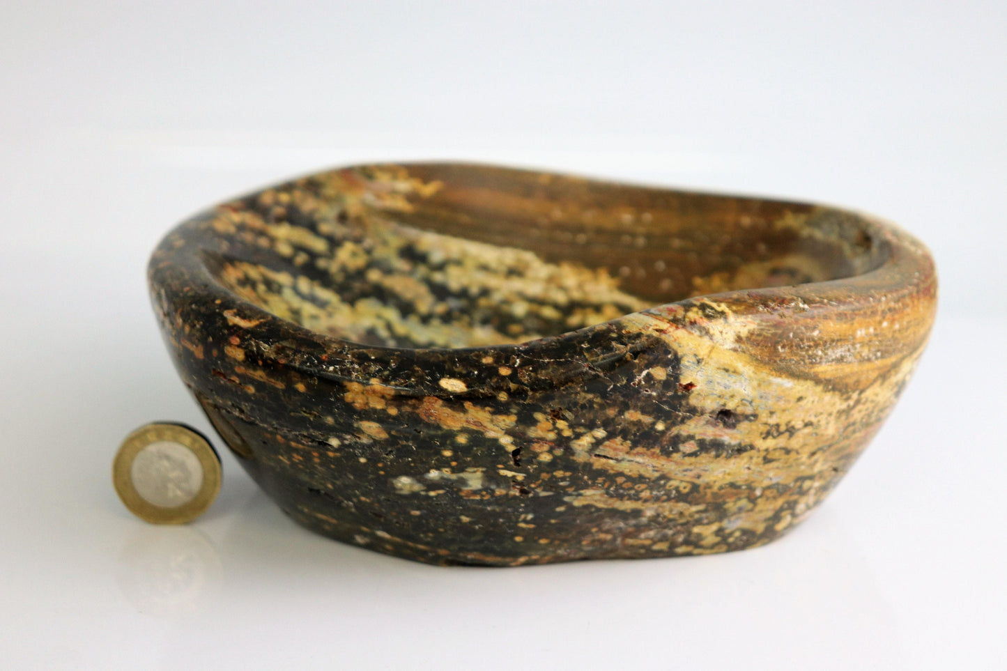 2) Ocean Jasper Crystal Bowl Great Gift Unique Home Art Décor