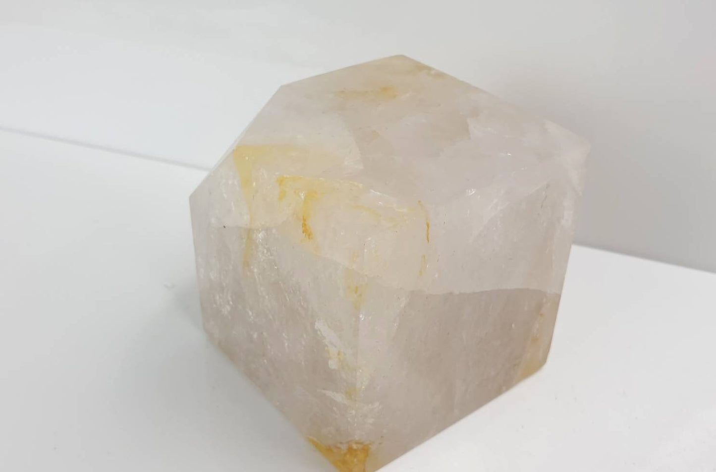 9) Crystal Cube Golden Healer Quartz