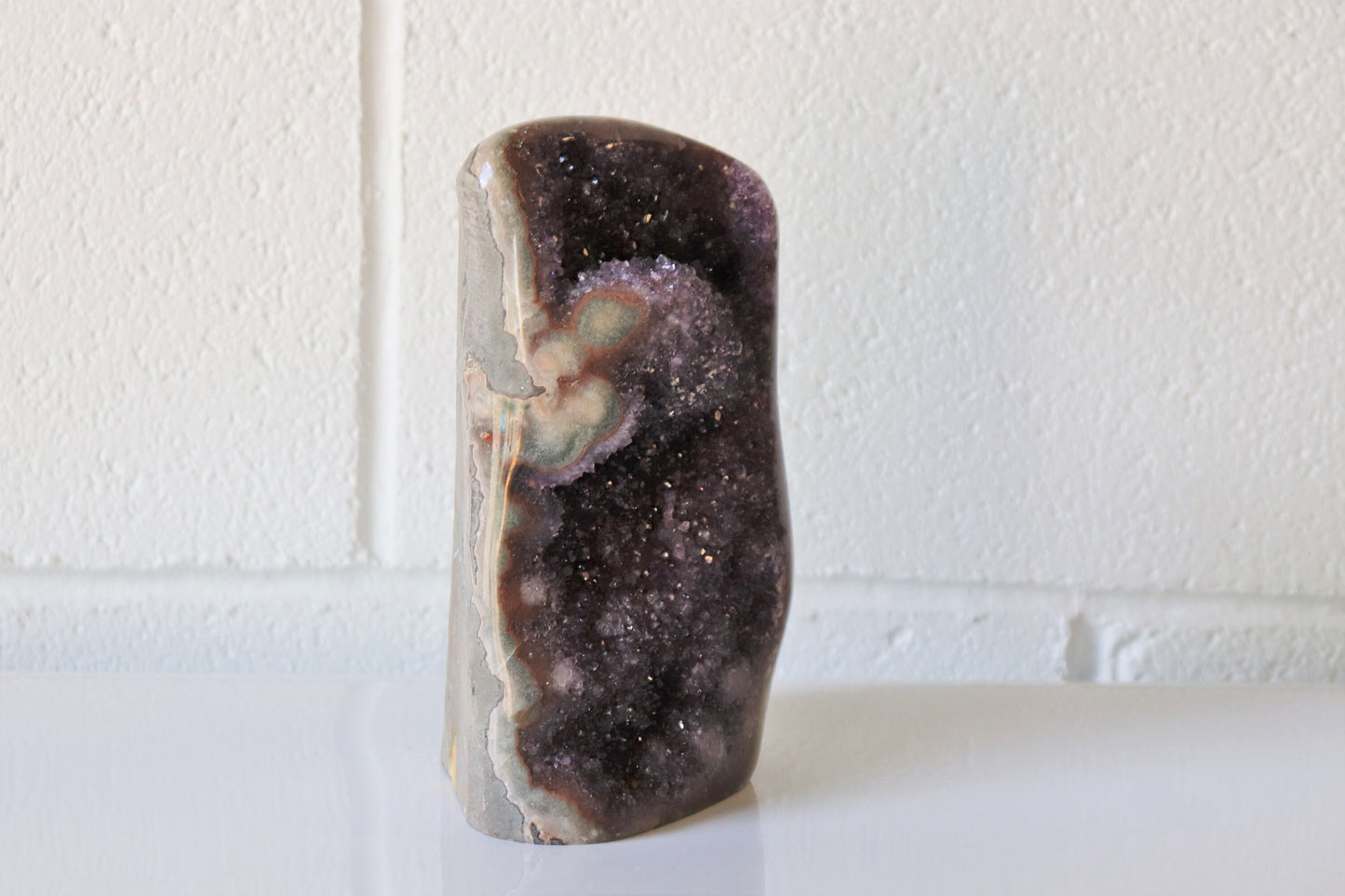 AMU113) Uruguayan Amethyst Free Standing Quartz Geode Crystal Gift 2.23 KG