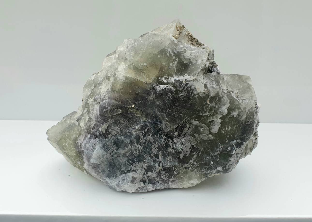 18) Fluorite Crystal + Pyrite Morocco