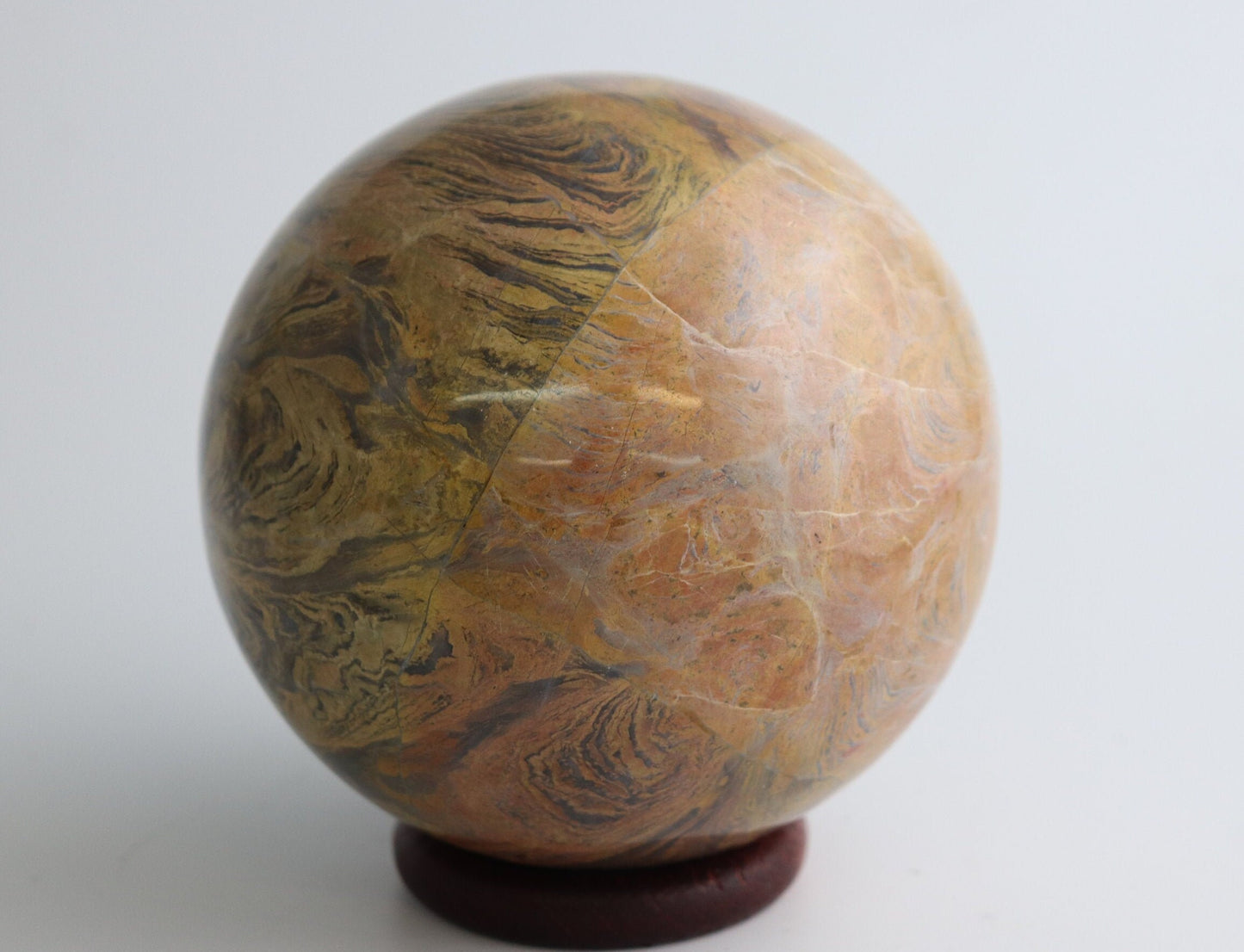 53) Large Himalayan Jasper Crystal Sphere 4"