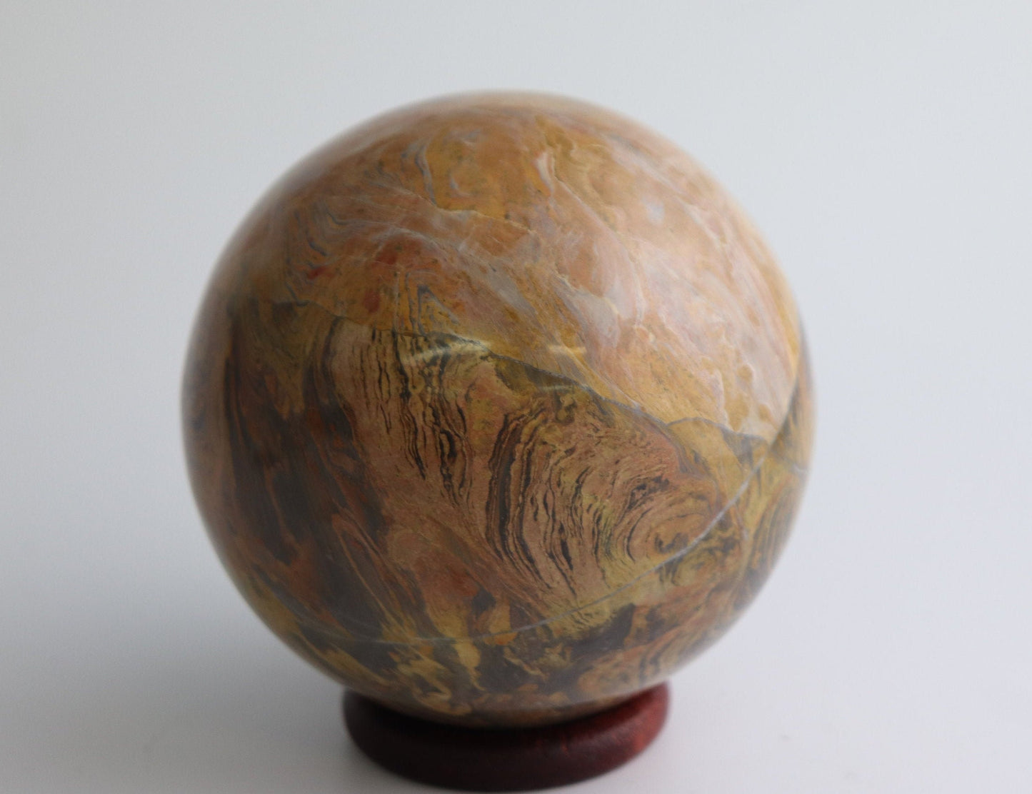 53) Large Himalayan Jasper Crystal Sphere 4"