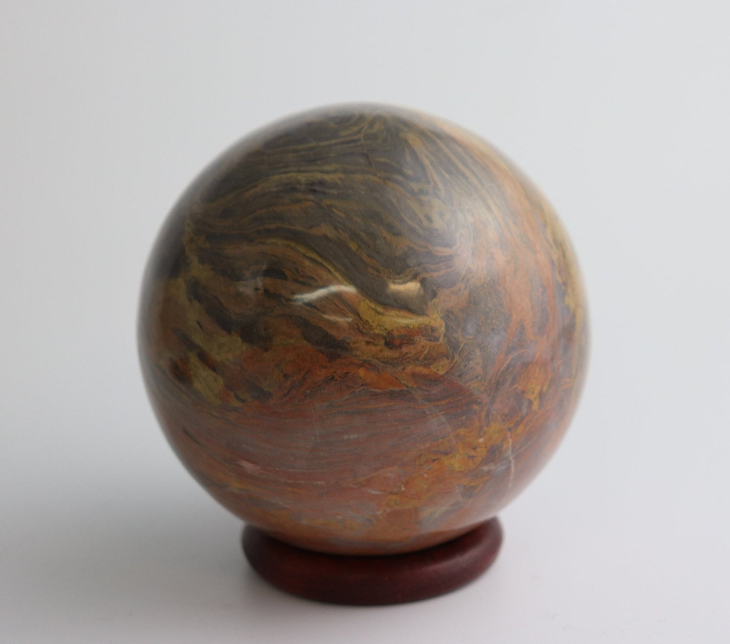 52) Large Himalayan Jasper Crystal Sphere 3.75"