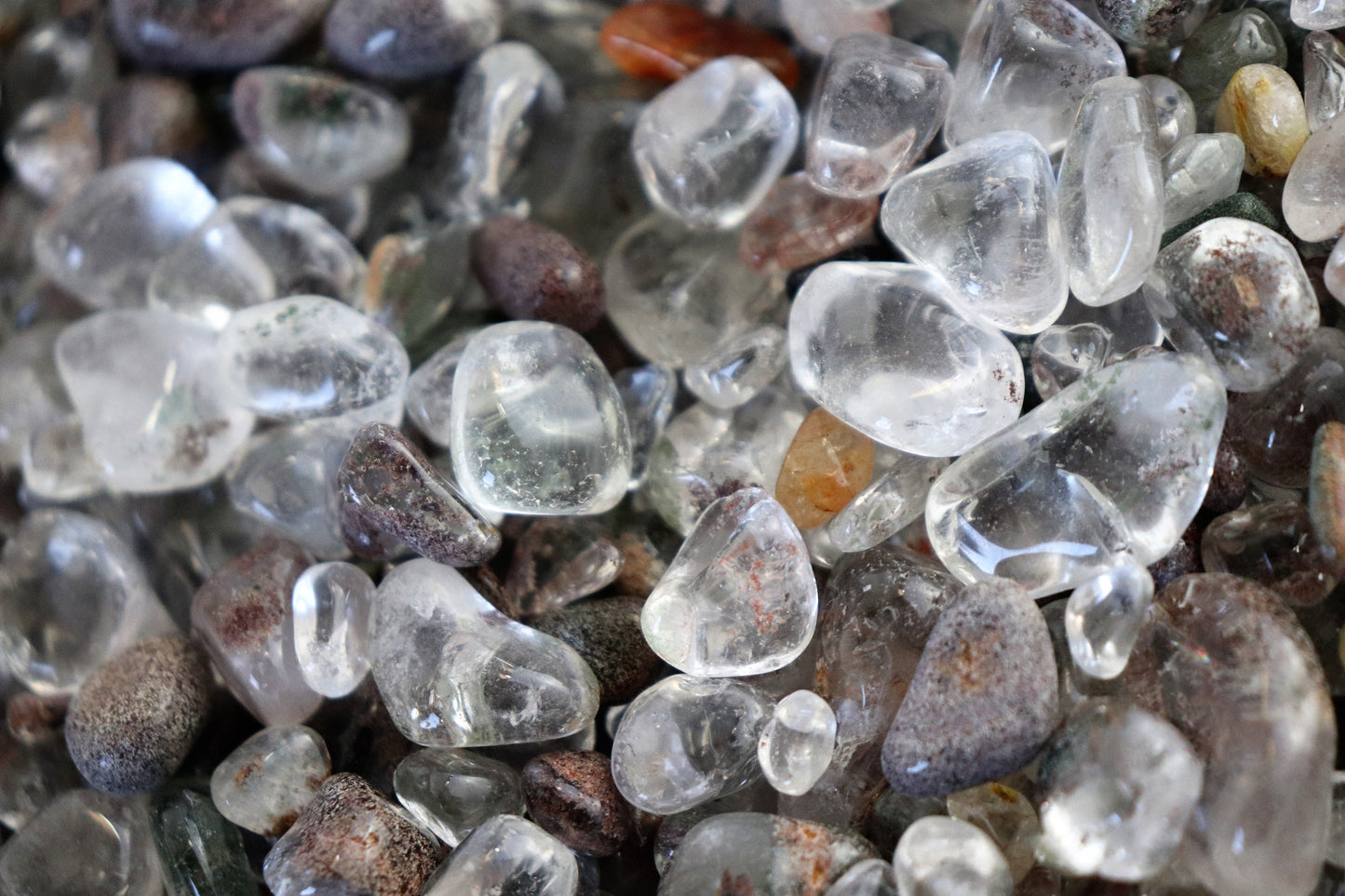 Extra Small Lodalite Quartz Crystal Tumblestones 50g Bags - Arts Crafts