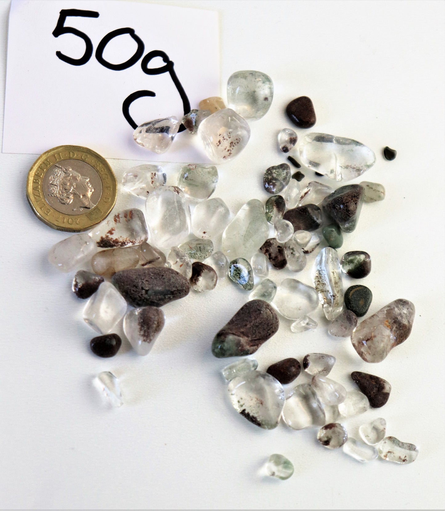 Extra Small Lodalite Quartz Crystal Tumblestones 50g Bags - Arts Crafts