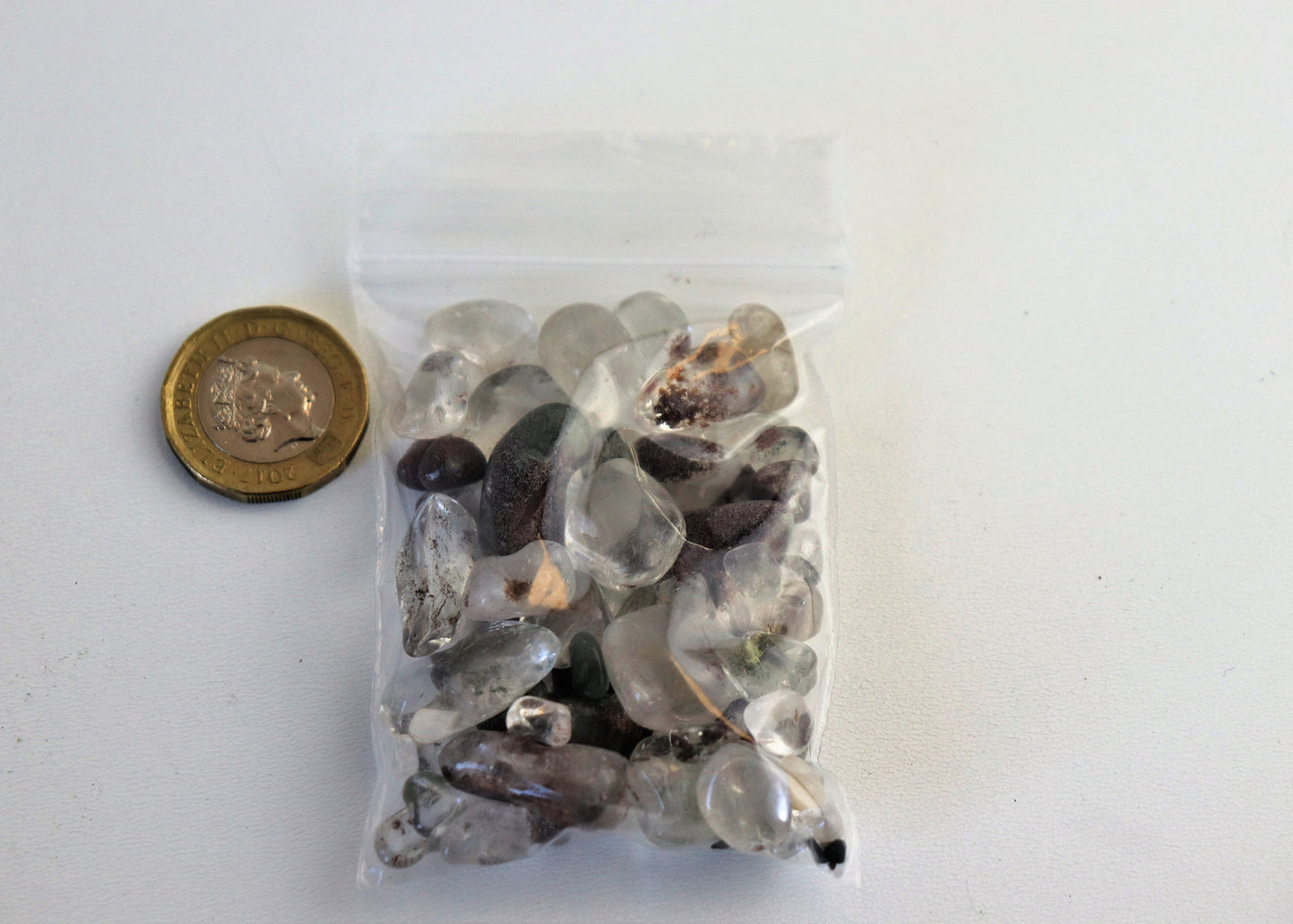 Extra Small Lodalite Quartz Crystal Tumblestones 50g Bags - Arts Crafts