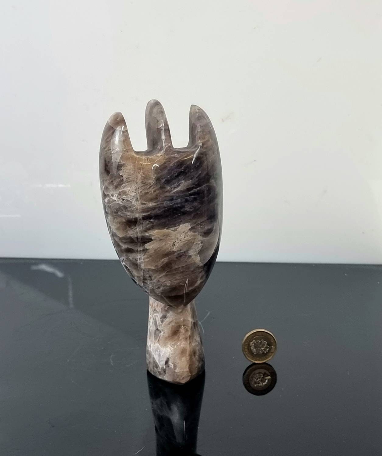 7) Amethyst Crystal Angel Carving