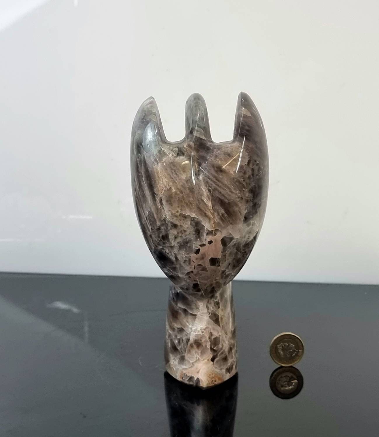 6) Amethyst Crystal Angel Carving