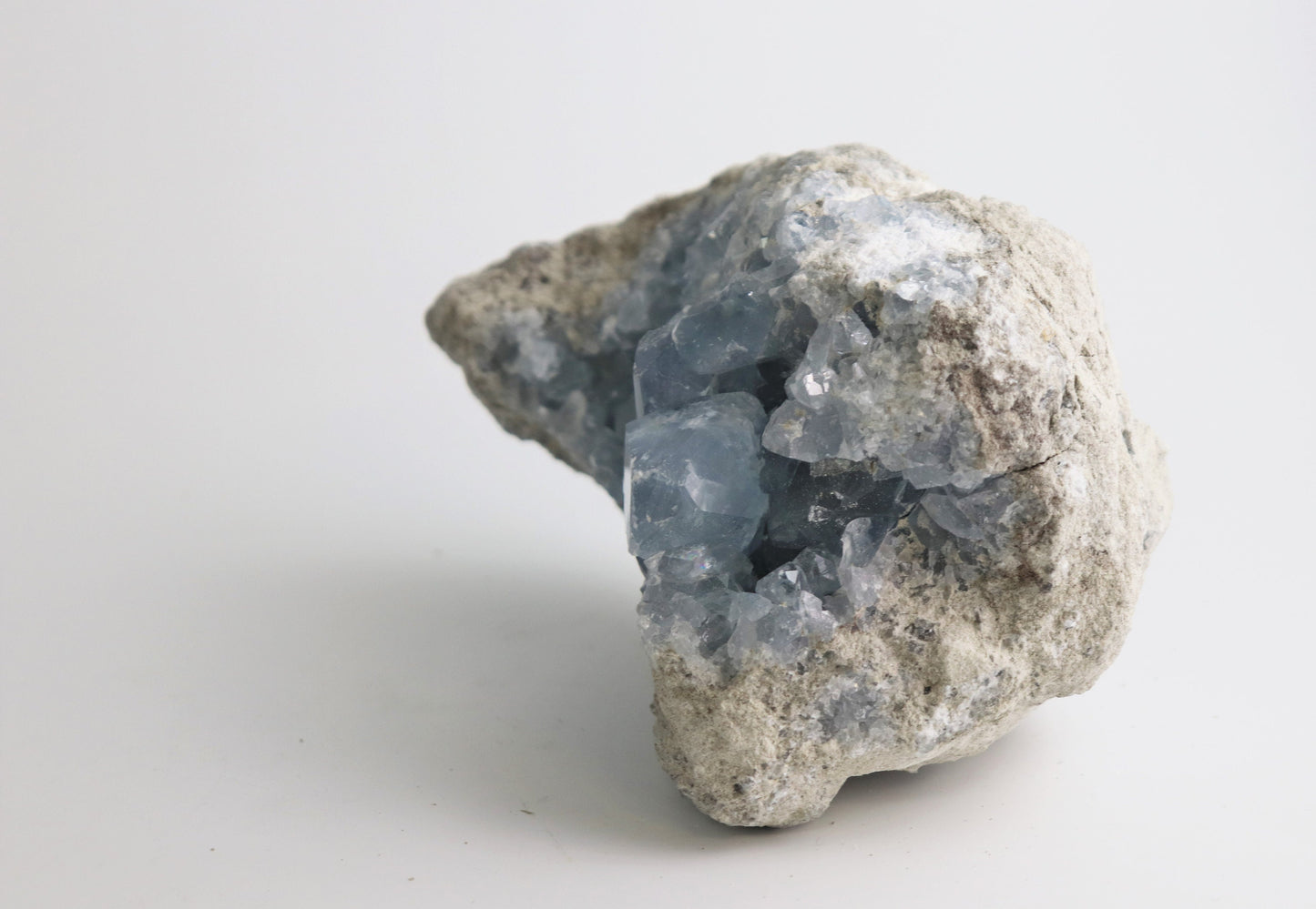 15) Large Blue Celestite Crystal Geode Raw Natural Mineral High Grade Celestine