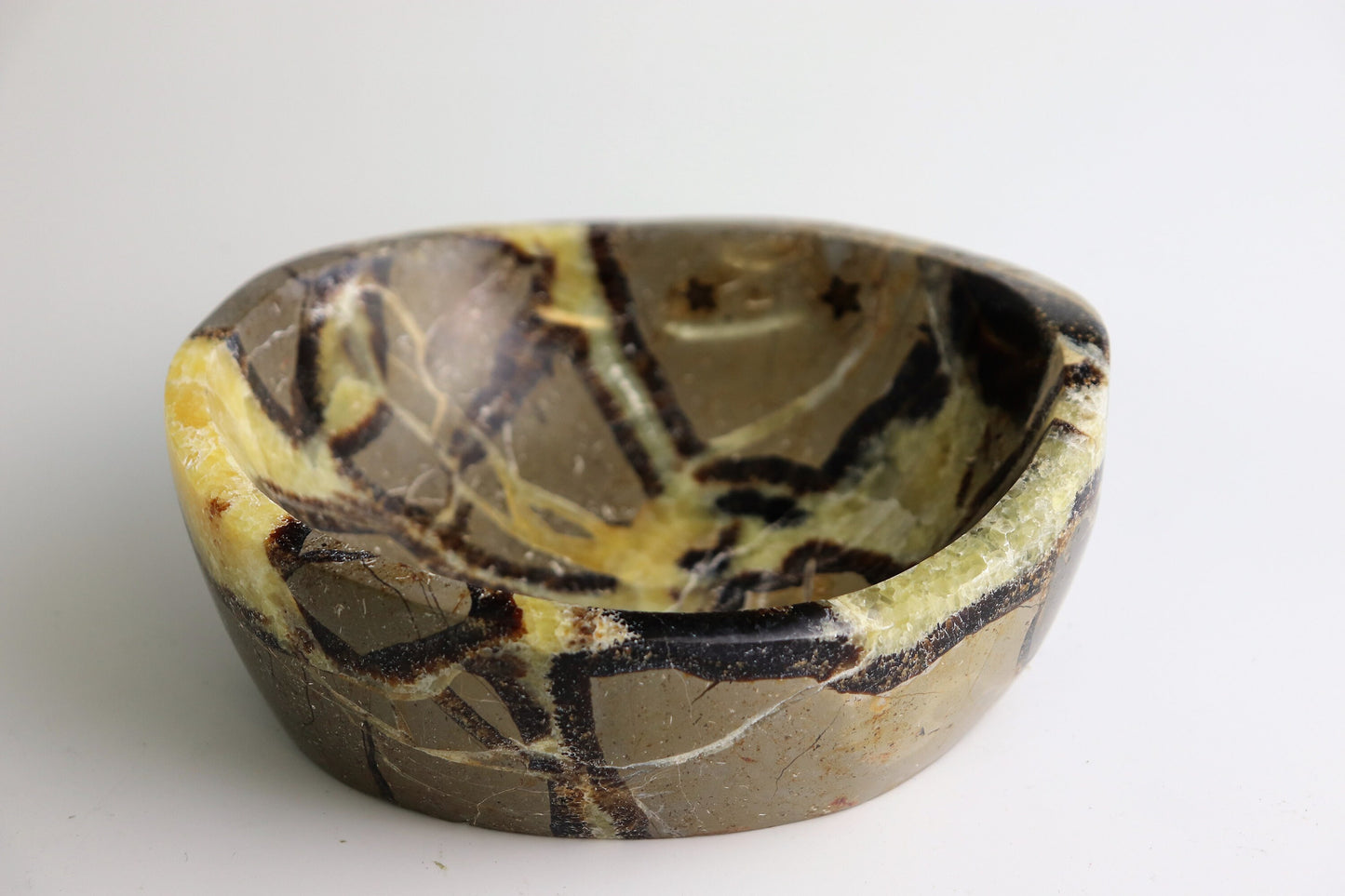 3) Septarian Crystal Bowl Great Gift Unique Home Art Décor