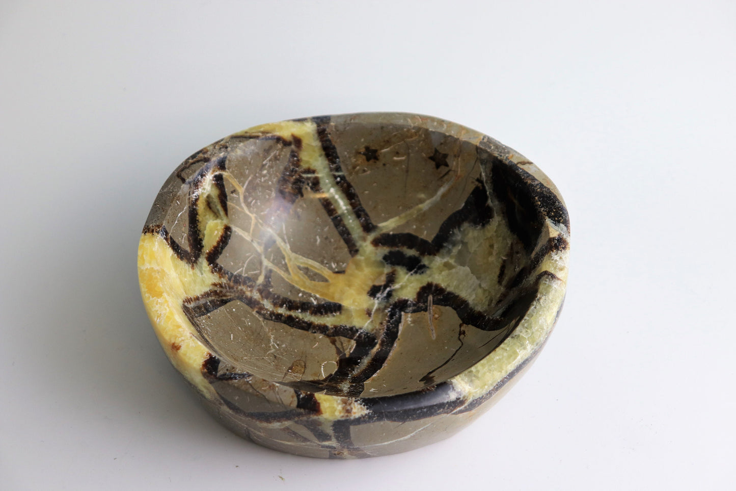 3) Septarian Crystal Bowl Great Gift Unique Home Art Décor