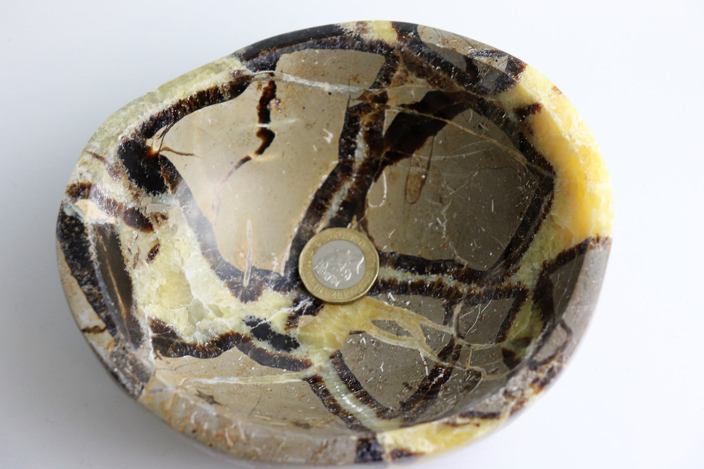 3) Septarian Crystal Bowl Great Gift Unique Home Art Décor