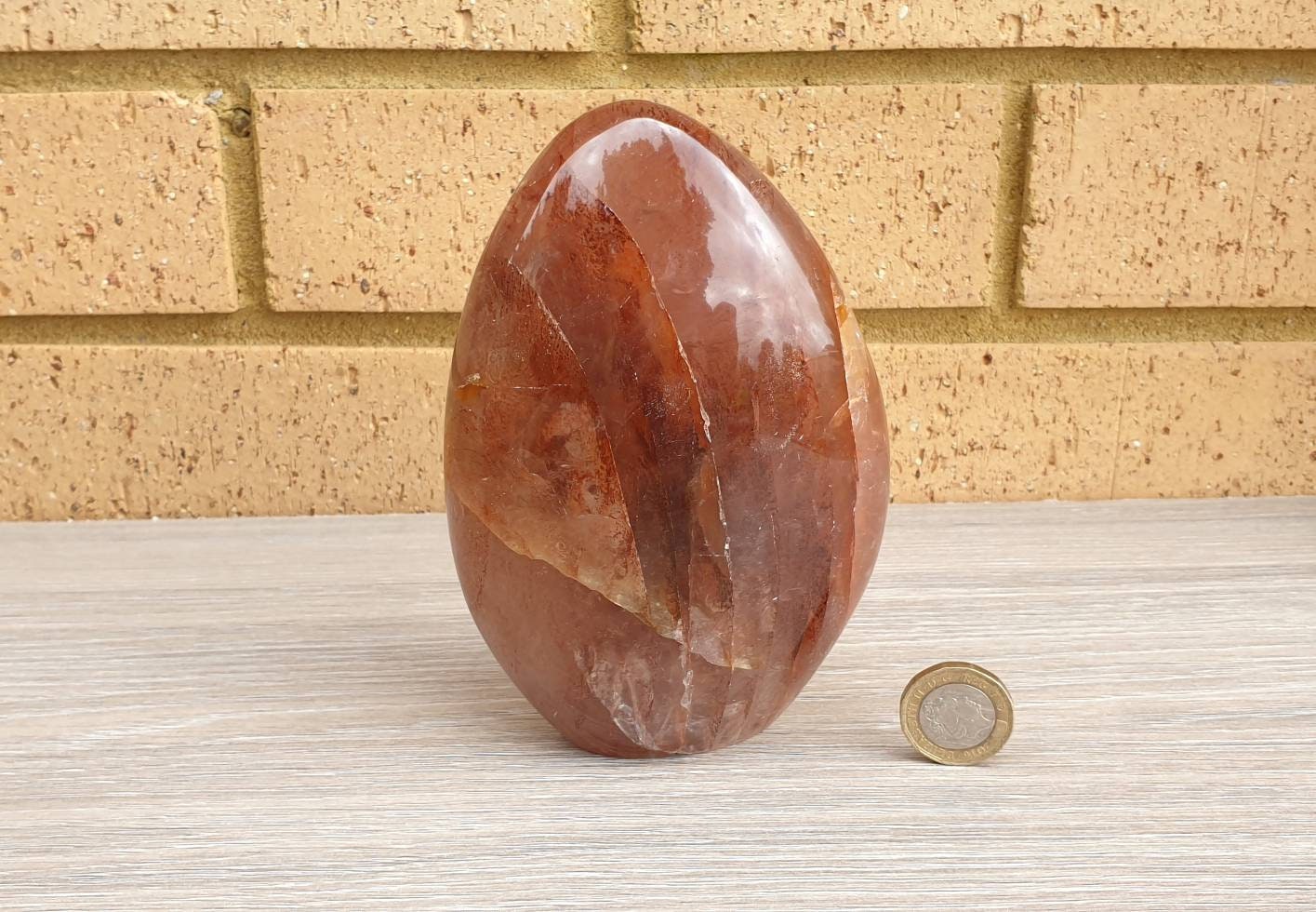 6) Red Hematoid Quartz Crystal Polished Freestanding