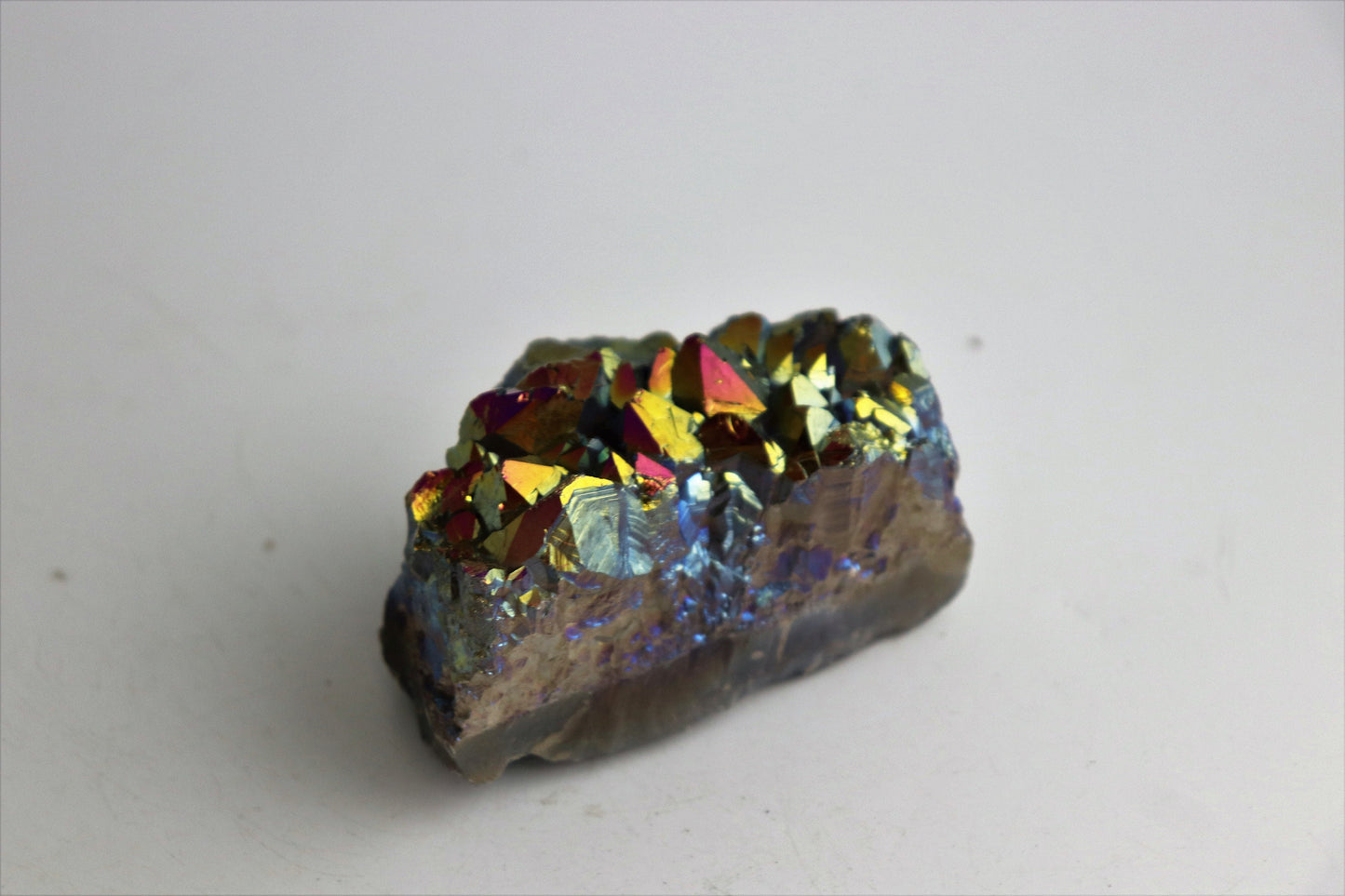 Titanium Aura Amethyst Rainbow Crystal Cluster