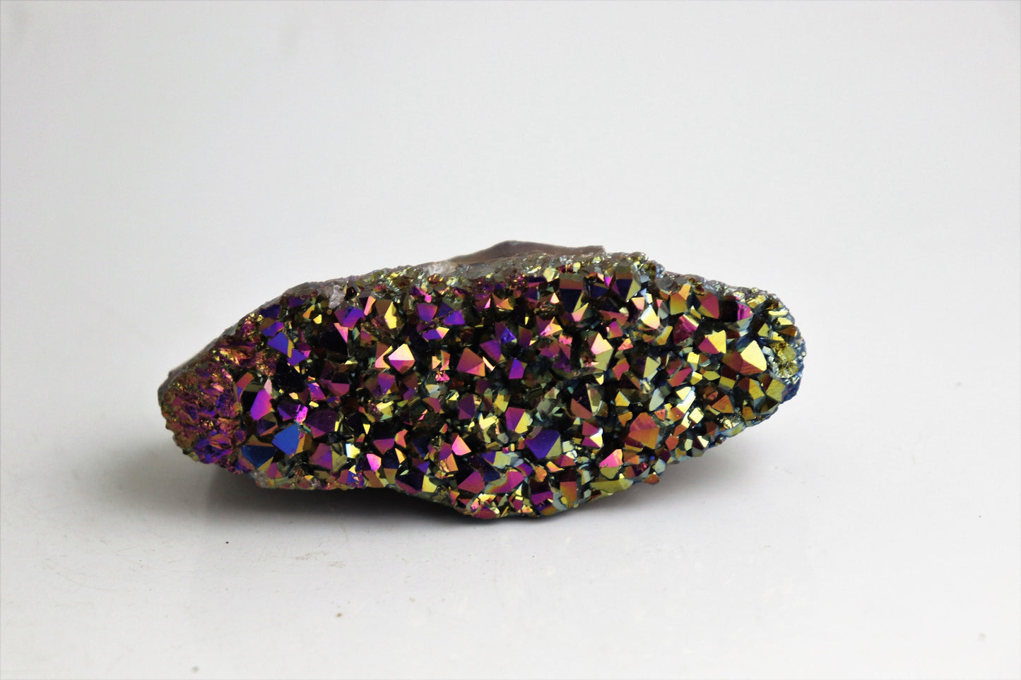 Titanium Aura Amethyst Rainbow Crystal Cluster