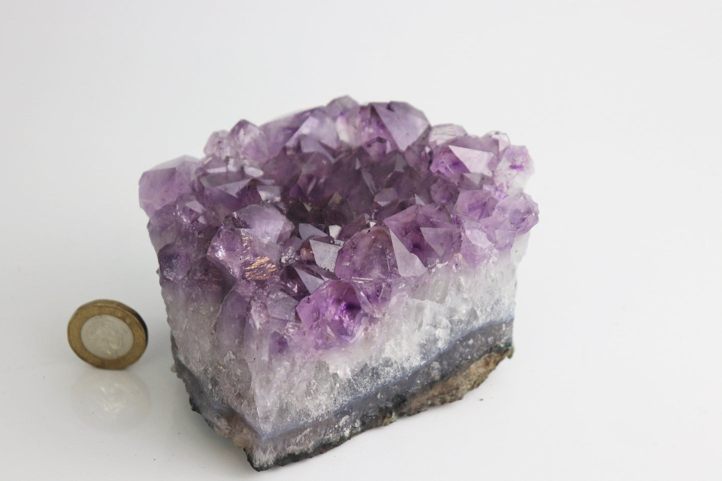 AM22) Brazilian Amethyst Crystal Geode Cluster Quartz Crystal Gift