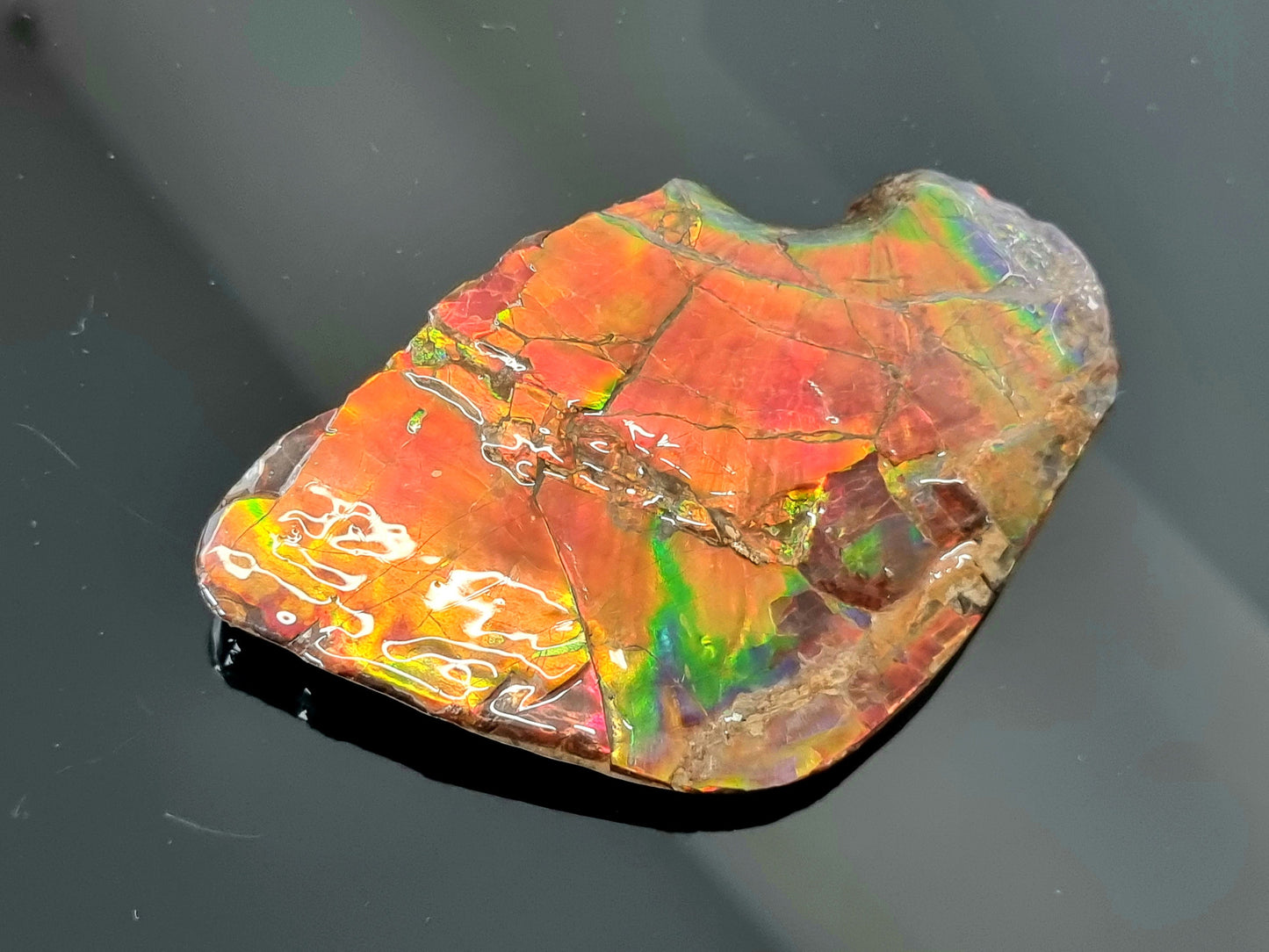 11ap) Ammolite Crystal Gemstone