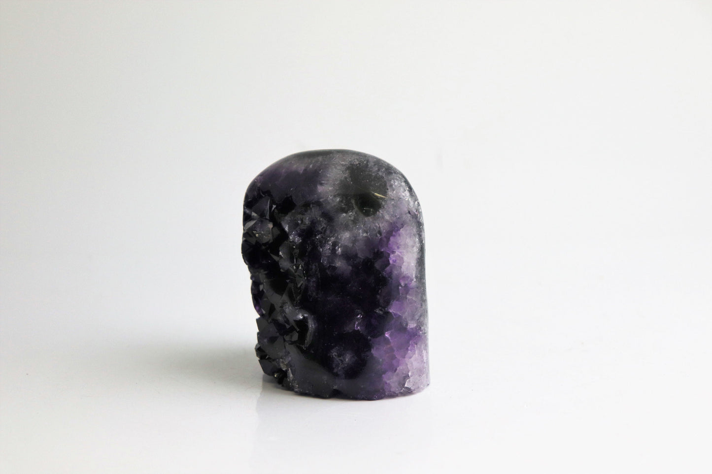 AMU17) Uruguayan Amethyst Dark Purple Free Standing Quartz Geode Crystal Gift