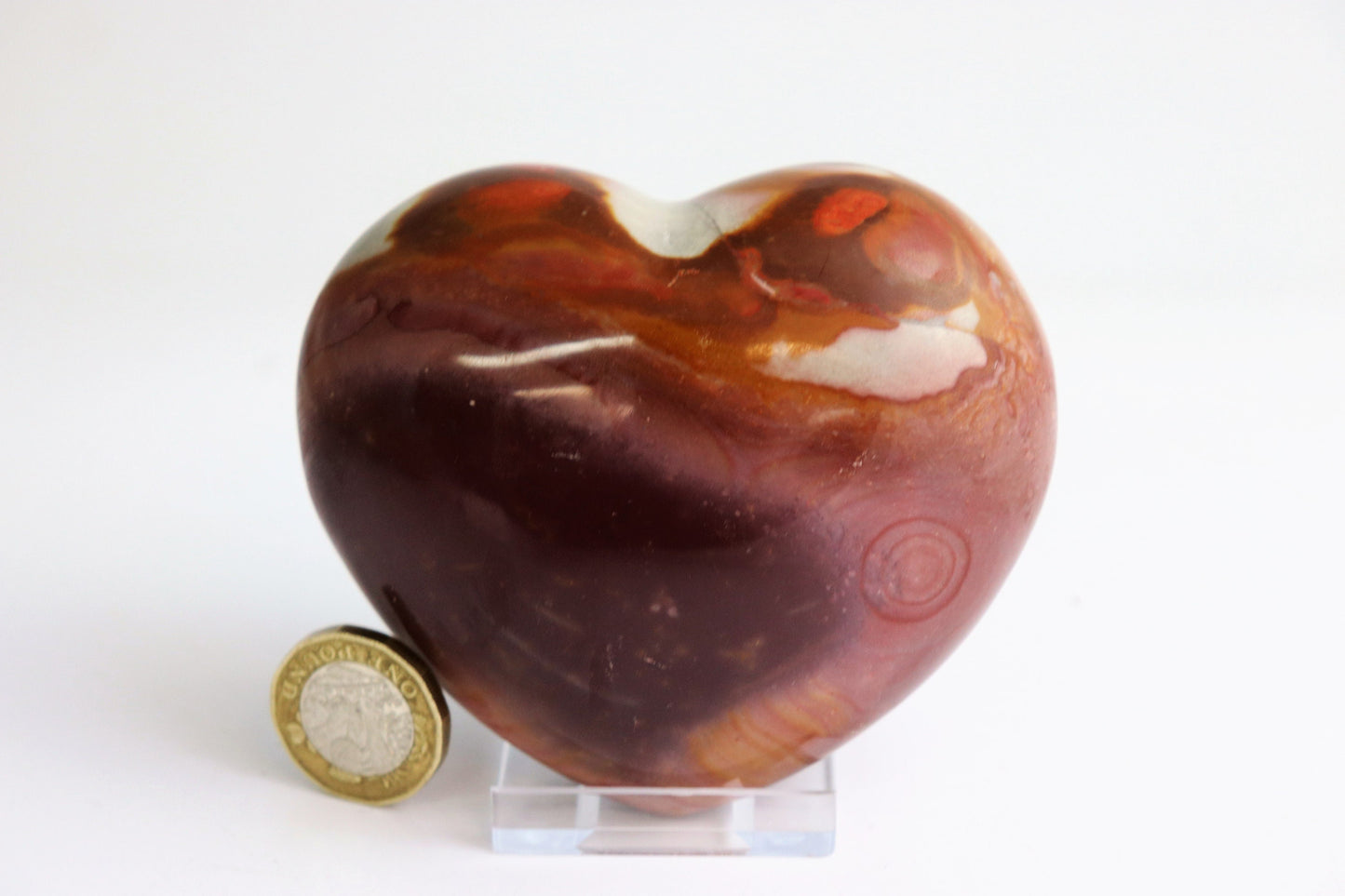 heart crystal polychrome jasper