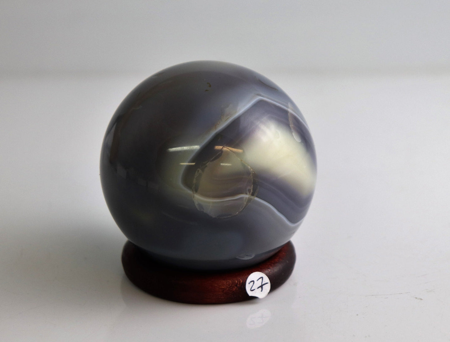 27) Natural Agate Quartz Crystal Sphere Ball Geode Great Gift 2.5"