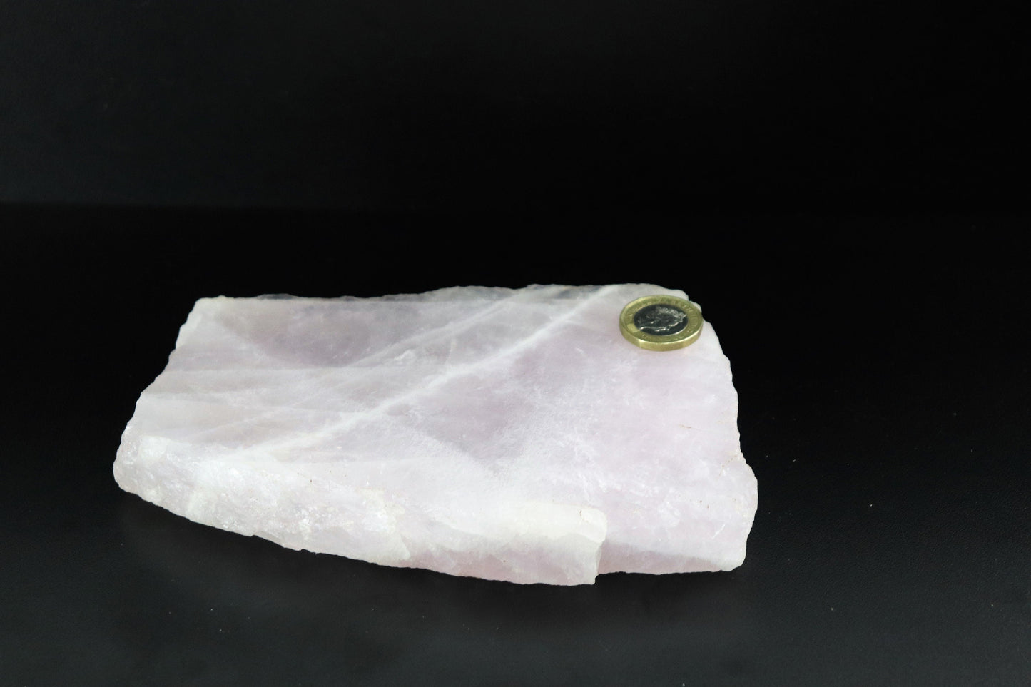 31) Large Rose Quartz Crystal Slice