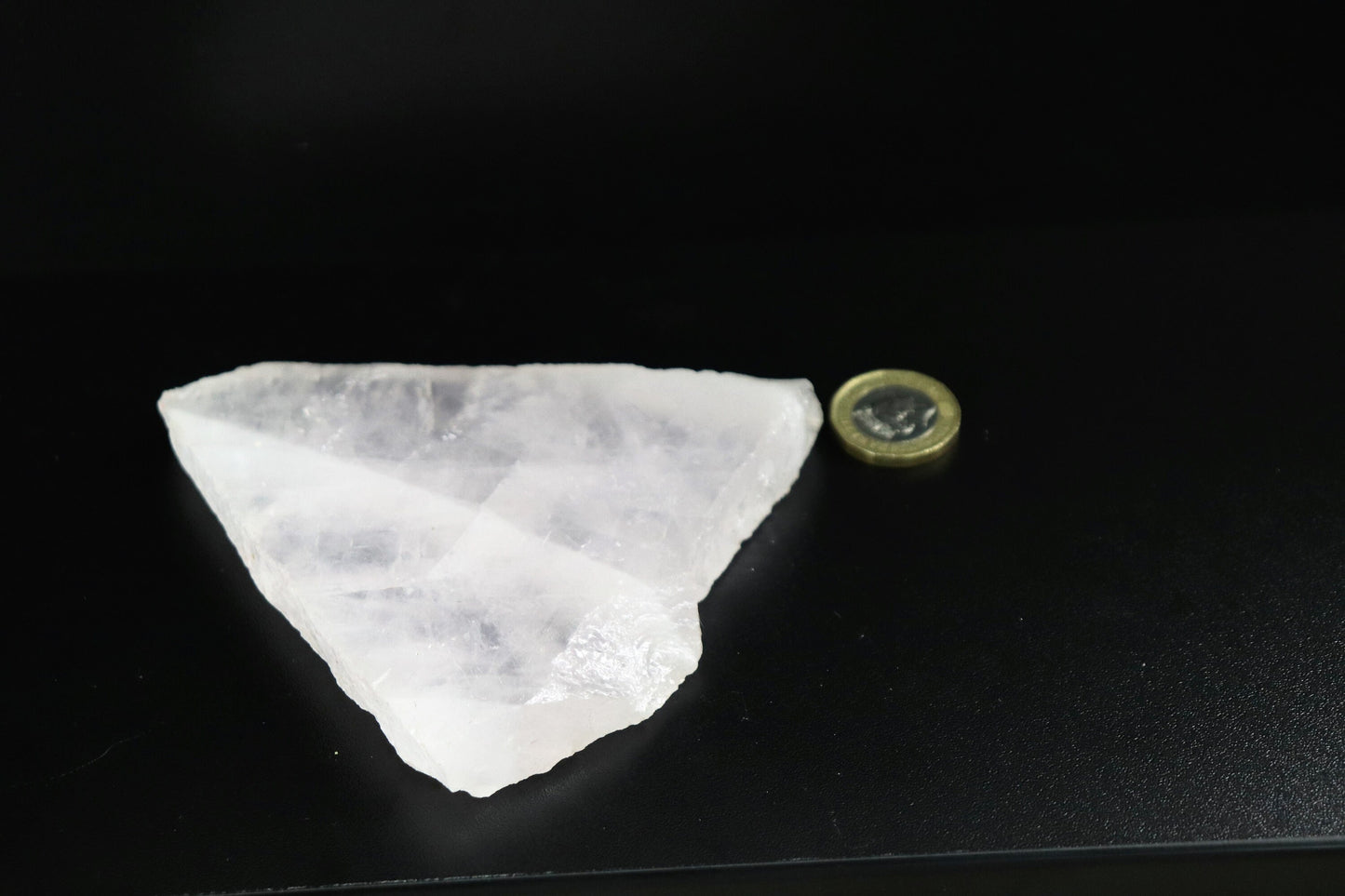 18) Large Rose Quartz Crystal Slice