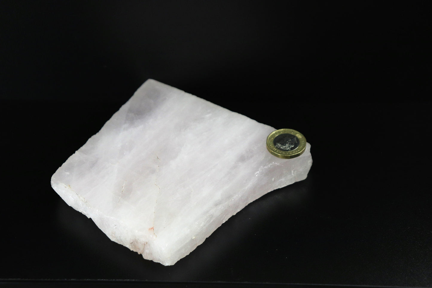 3) Large Rose Quartz Crystal Slice