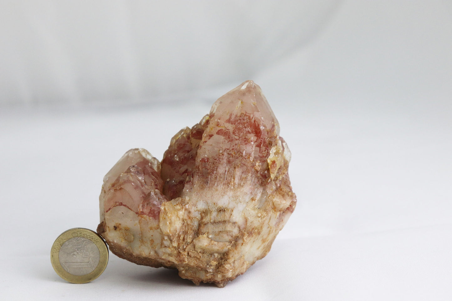 3) Red Phantom Quartz Crystal Point Congo