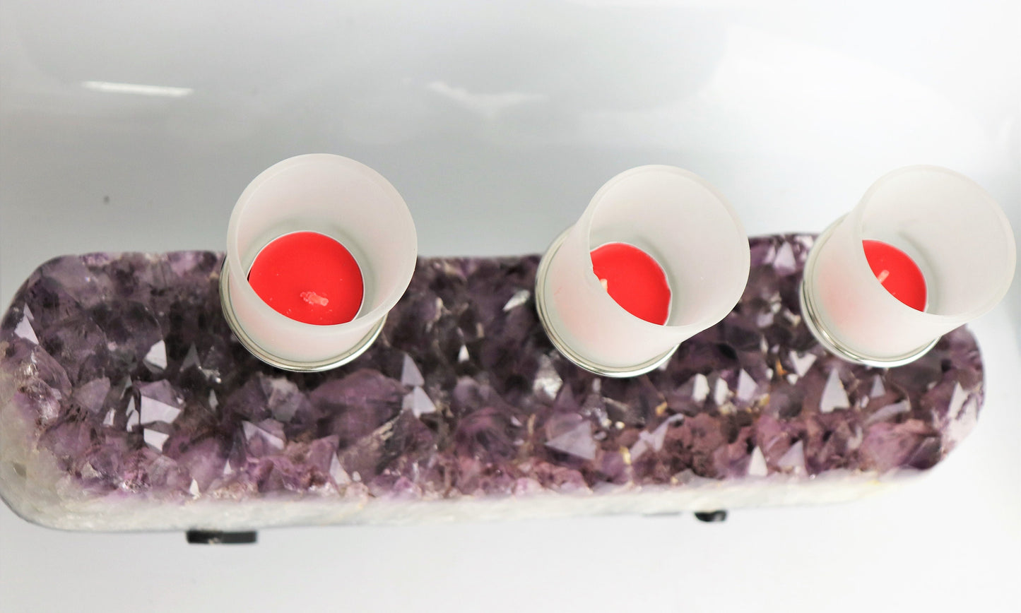 Large Amethyst Crystal Cluster Candle Holder 7.1 kg Fully Polished