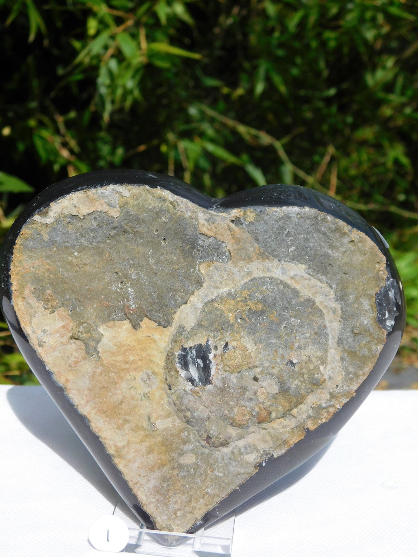 1) Large Amethyst Crystal Heart Purple Quartz Geode Great Romantic Gift