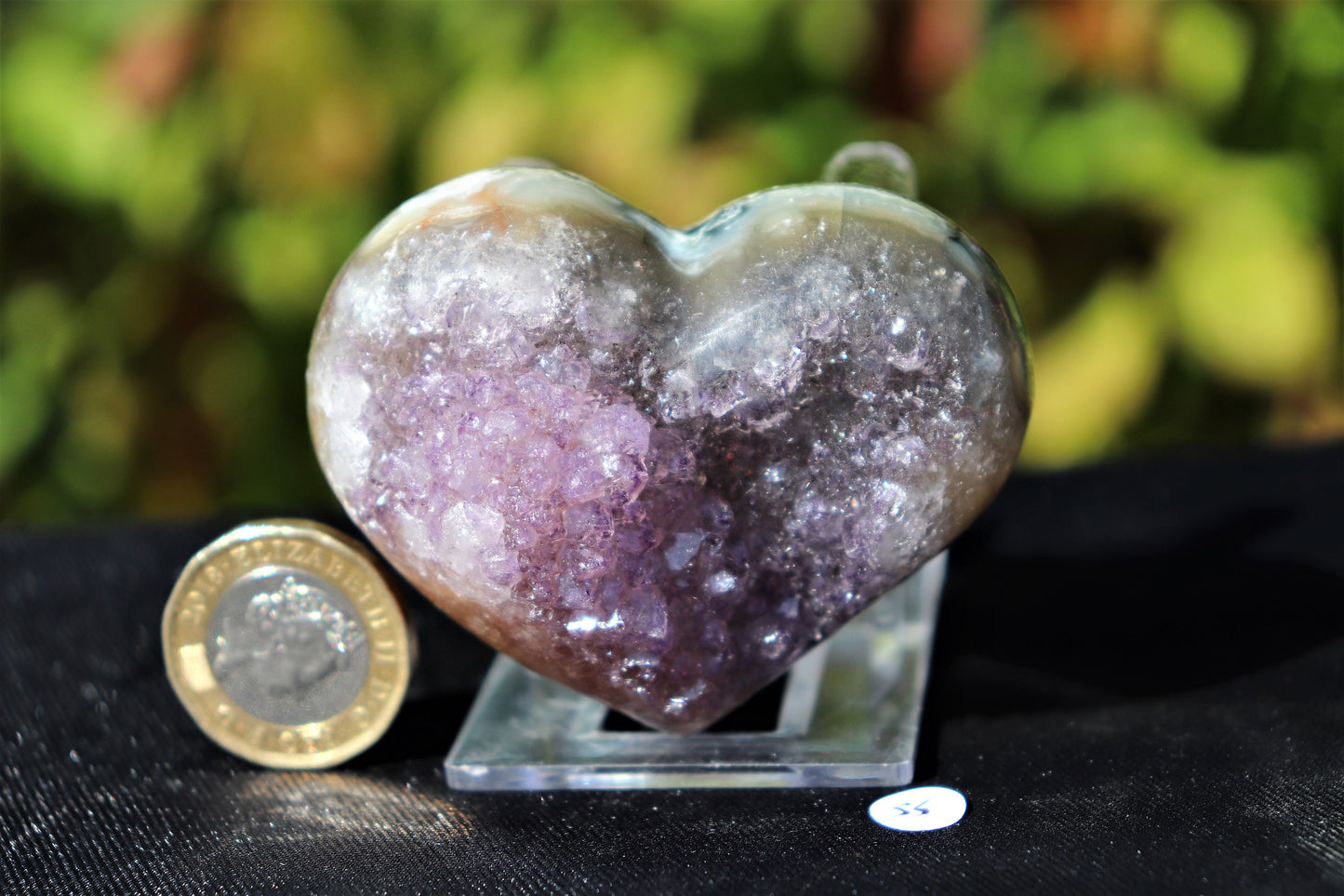 Amethyst Crystal Heart Purple Quartz Geode Great Christmas Gift