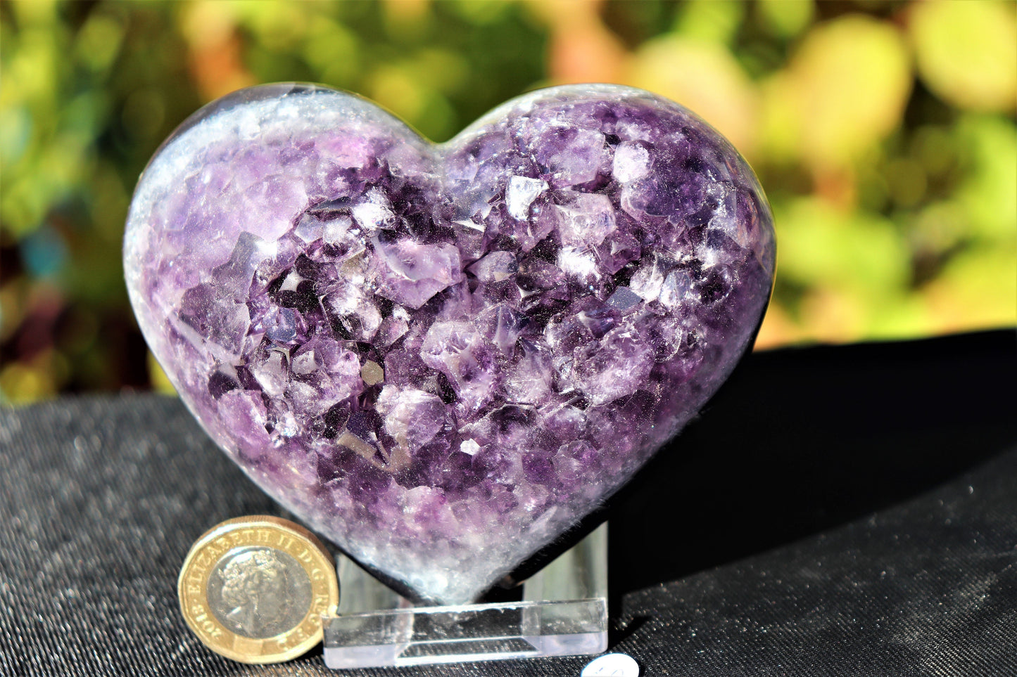 Amethyst Crystal Heart Purple Quartz Geode Great Christmas Gift