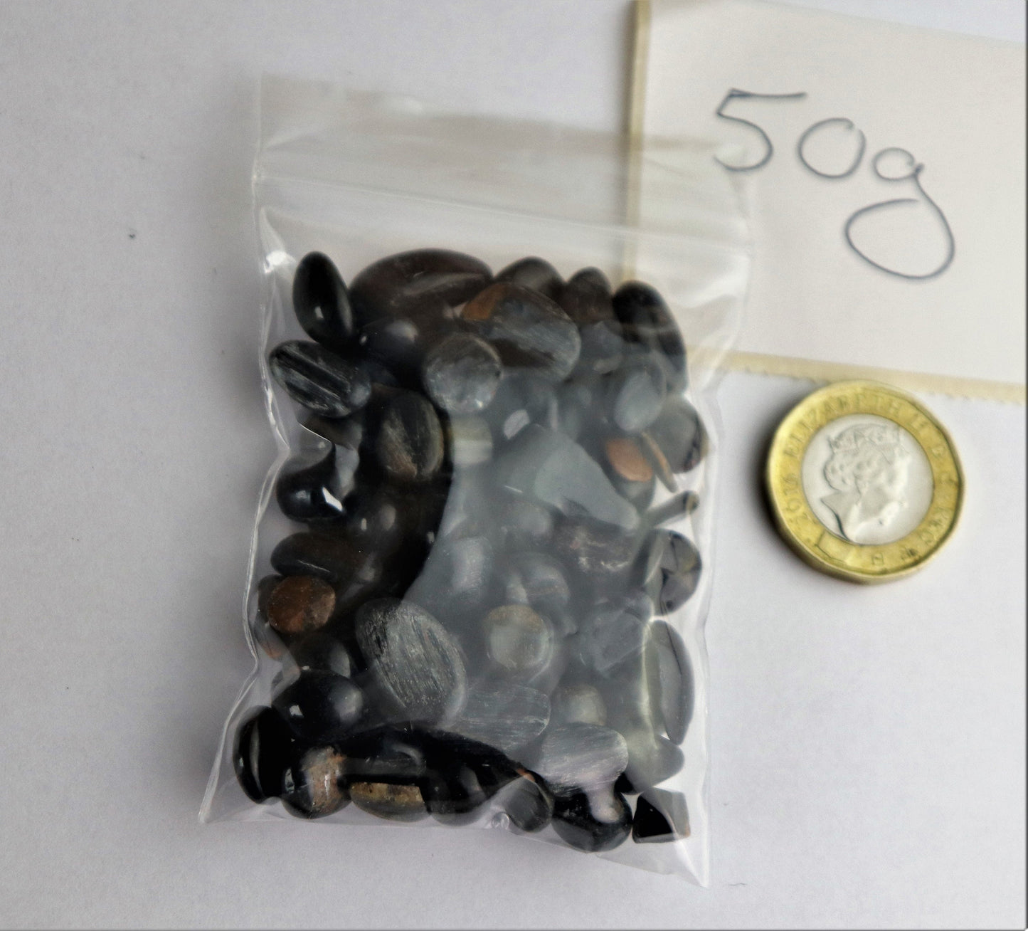 Extra Small Blue Tiger Eye Crystal Tumblestones 50g Bags - Arts Crafts