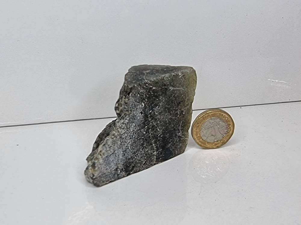 14LH) Labradorite Crystal Half Polished Slice