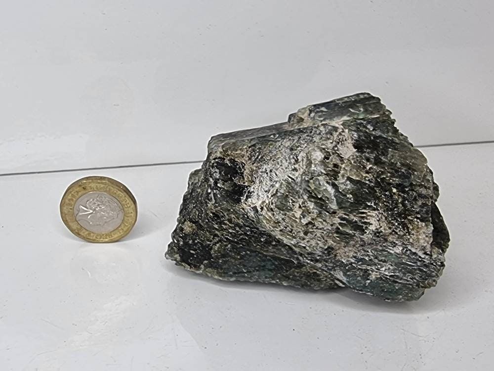 5LH) Labradorite Crystal Half Polished Slice