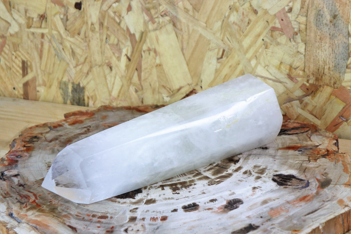 3) Large Clear Quartz Crystal Point Freestanding