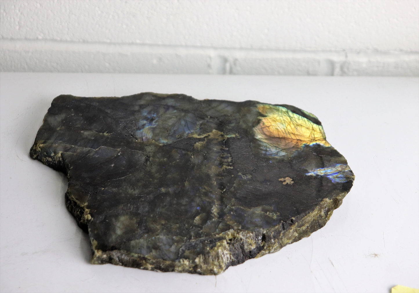 14) Large Labradorite Crystal Slice
